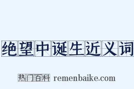 绝望中诞生近义词是什么意思的图片
